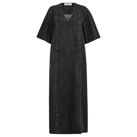 Haute L'Amitie Denim Raw Hem Kjole, Washed Black 